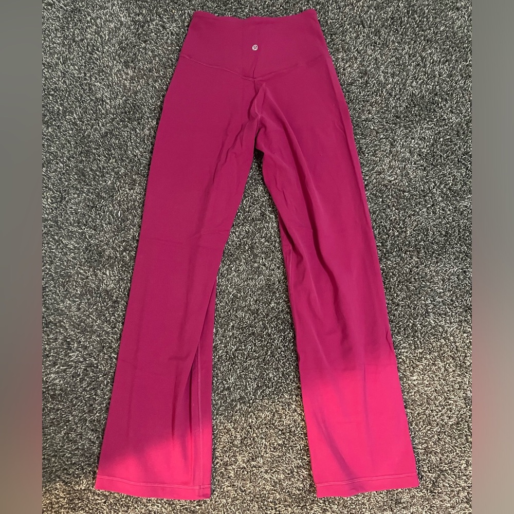 Lululemon align high rise wide leg pant. size 4. Color wild berry.